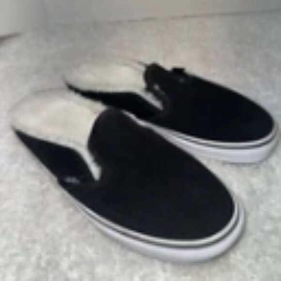 Vans Mules Men 6.5 Women 8 Black White Slip On Mules Casual Unique Used y2k - Picture 9 of 14